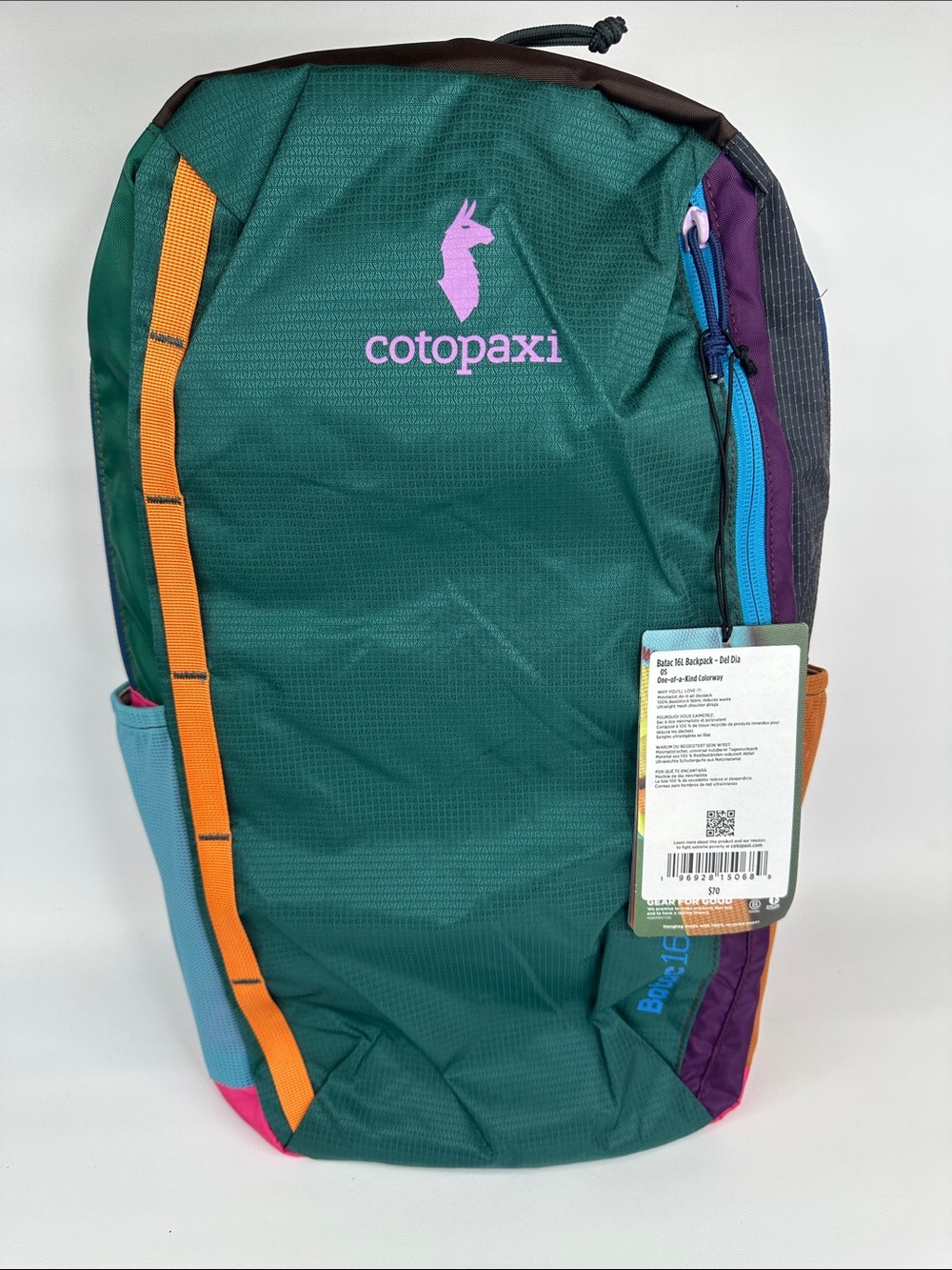 Rare Cotopaxi Batac Del Día 16L Backpack One-of-a-Kind Multicolor Lightweight
